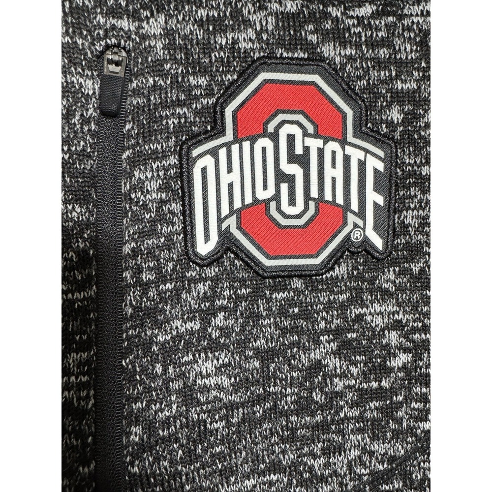 Ohio State Buckeyes Essential Knit Crew Fleece Full Zip Gray Size Large - Picture 3 of 7